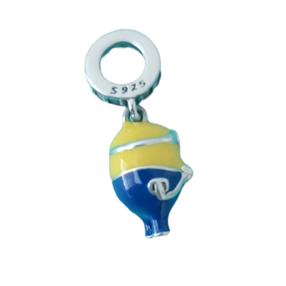 🎆Sterling Silver 925 Bob from Minions and Despicable Me Dangle Bracelet Charm - Picture 3 of 5